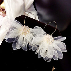 Bohemia Yarn Plant Women Dangle Earrings Flower Long Earrings For Women Drops Earrings Bohemian Earrings