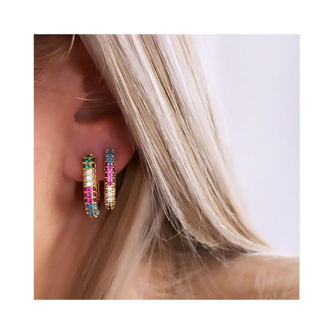 Geo Cube Hoops