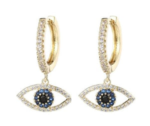 EVIL EYE HOOPS