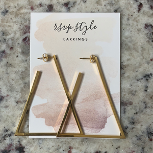 GOLD TRIANGLE HOOPS